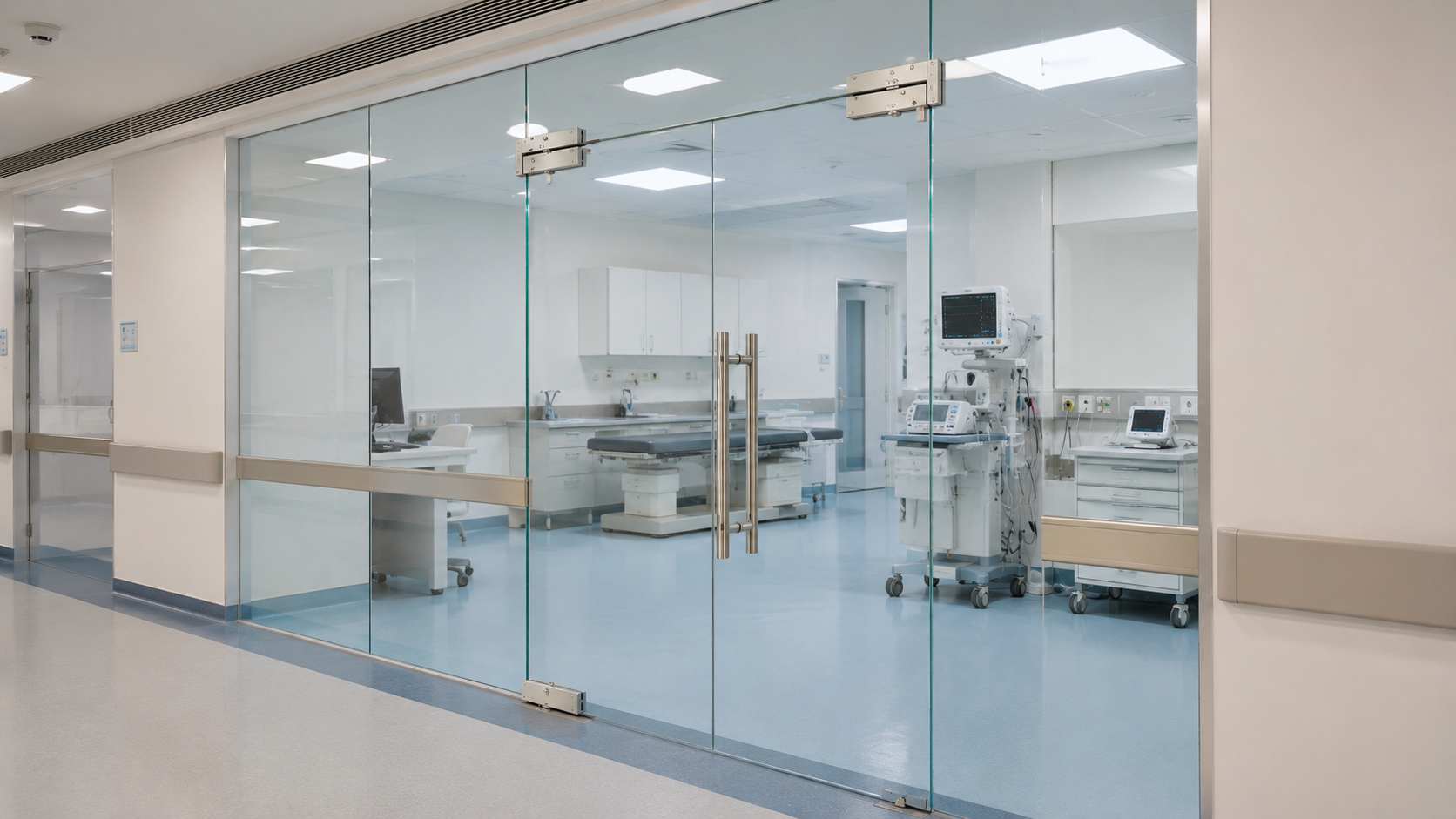 Tickr architectural hardware specified in premium Indian hospitals interior